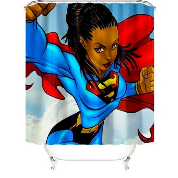 3 piece mat with shower curtain & hooks 71 x 71 - Picture 2 of 2